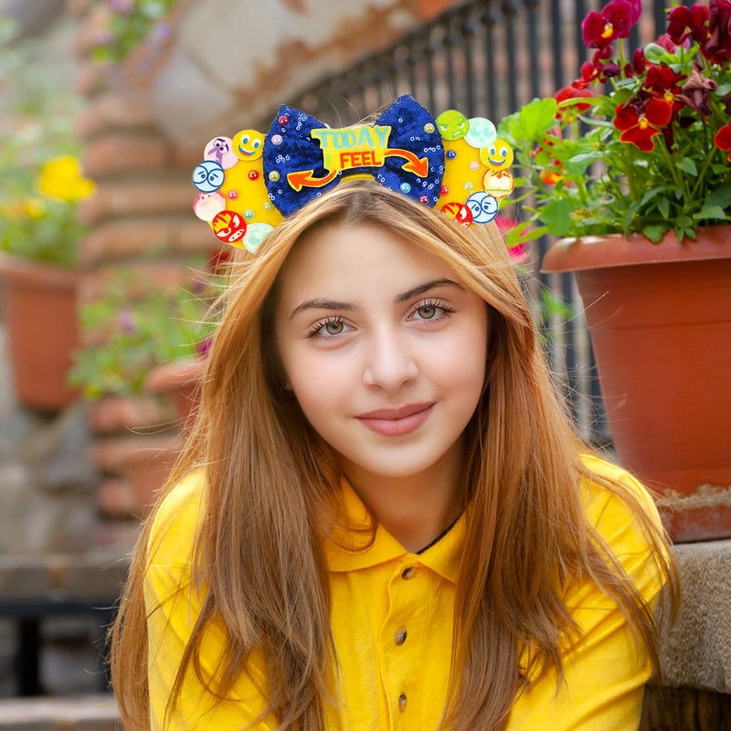 MADO Today I Feel mouse ears headband for women adults kids boys girls,emotion yellow Park mini ears headbands for women kids boys girls (yellow emotion) - Image 5